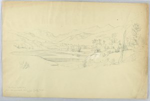 Franconia Notch from the Pemigewasset River near Grafton House