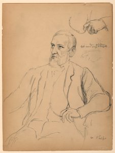 John Jay Phelps Seated, Separate Hand and Chain Study by Daniel Huntington