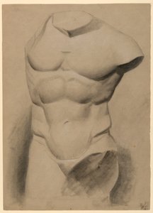 Male Torso From a Plaster Cast by Daniel Huntington