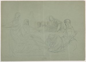 Mary Washing the Feet of Christ by Daniel Huntington