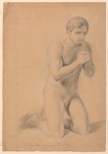 Nude Male Figure, Study for 