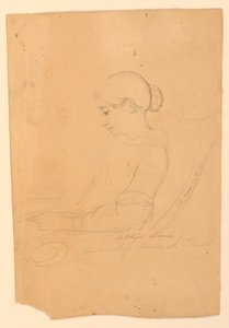 Portrait Study of Annie A. Brush, Seated in Profile by Daniel Huntington