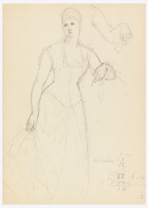 Sketch for a Portrait of Bella Worsham by Daniel Huntington