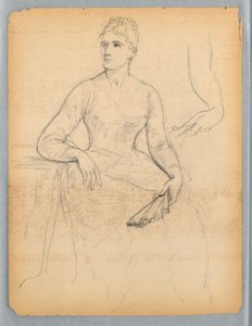 Sketch for a Portrait of a Seated Woman by Daniel Huntington