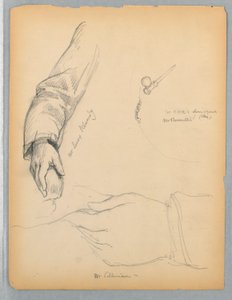 Sketches of Right Arm of Mr. Kennedy and Left Hand of Mr. Silliman by Daniel Huntington