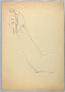 Study of Right Arm for Christiana and Her Family Passing through the Valley of the Shadow of Death by Daniel Huntington