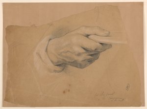 Study of Right Hand for the Priest in the "Communion of the Sick" by Daniel Huntington
