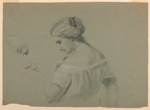 Study of a Woman in Profile by Daniel Huntington