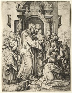 Christ Taking Leave of His Mother by Daniel I Hopfer