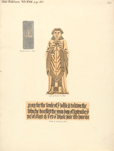 Brass Plate Monument for John Stockton, West Wickham Church