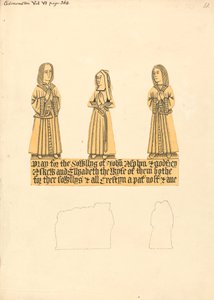 Brass Plate for John Asplyn, Godfrey Askew, and Elizabeth the Wife of them Both, Edmonton Church by Daniel Lysons