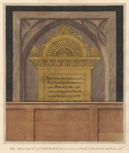 Brass Plate for John Burnell from Drayton Church by Daniel Lysons