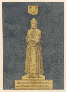 Brass Plate for Mrs. Hester Heve from East Ham Church