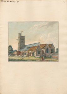 Heston Churchyard with an Artist Sketching the Tombstones