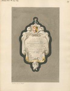Memorial to Anthony and Katherine Nourse from Fulham Church by Daniel Lysons