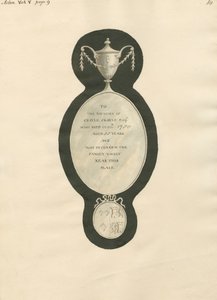 Memorial to Crayle Cayle from Acton Church by Daniel Lysons