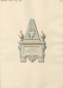 Memorial to Edward Crisp from Chiswick Church by Daniel Lysons