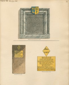 Memorial to Elizabeth Grene also of Anne Grey from Enfield Church by Daniel Lysons
