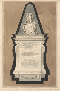 Memorial to George Tilson from Hampton Church by Daniel Lysons
