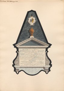 Memorial to Heigham Bendish and Heigham Bendish Junior from East Ham Church by Daniel Lysons