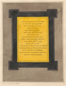 Memorial to John and Ann Goodwin and Mathew their son from Bedfont Church