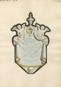 Memorial to Richard Taylor and Mrs. Ann Taylor and Their Children Richard and Anne from Chiswick Church by Daniel Lysons