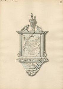 Memorial to Richard and Thomas Carey from Chiswick Church by Daniel Lysons