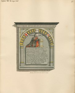 Memorial to Robert Diecrowe and Joan Diecrowe His Mother and Robert Wheter His Master from Enfield by Daniel Lysons