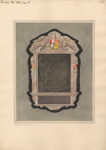 Memorial to Sir William Herbert from Hendon Church by Daniel Lysons