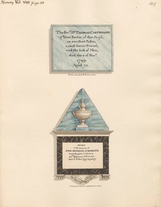 Memorial to Thomas Cartwright and to John Reynolds by Daniel Lysons