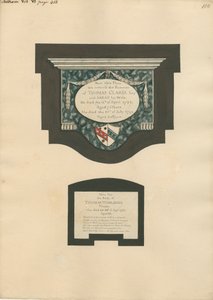 Memorial to Thomas Clarke and wife Sarah and Thomas Worlidge from Fulham Church