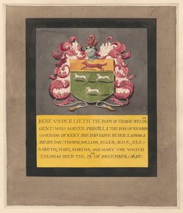 Memorial to Thomas Weldish from Bedfont Church by Daniel Lysons