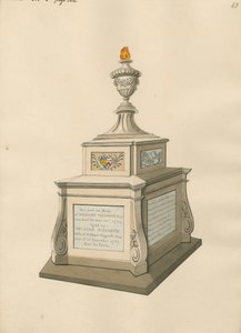 Tomb of William Hogarth and Mrs. Jane Hogarth from Chiswick by Daniel Lysons