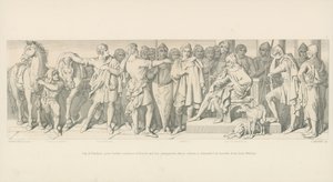 Guy of Ponthieu Gives Further Audience to Harold and His Companions, Whose Release is Demanded by Heralds from Duke William by Daniel Maclise