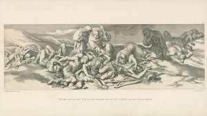 The Night after the Battle; Edith discovers, amid the Slain, the Body of Harold, Last Saxon King of England by Daniel Maclise
