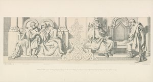 William, Bent Upon Invading England; Begs for the Aid of Philip I of France, and of Baldwin Earl of Flanders His Father-in-Law by Daniel Maclise