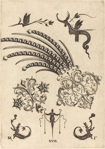 Two Brooches with Dragon and Insects at Top and Human Beings with Snake-like Tails at Bottom