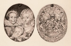 Frederick of Bohemia, Elizabeth Stuart, and Their Son, Frederick Henry by Daniel Mytens