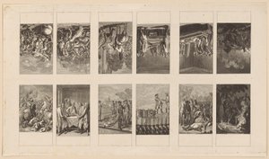 12 Sheets with Brandenburg War Scenes by Daniel Nikolaus Chodowiecki