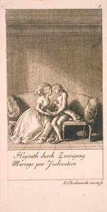 Motives for Marriage and Their Consequences. Plate 1 by Daniel Nikolaus Chodowiecki