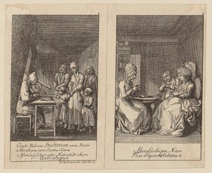 Plates 1 and 2 for Centifolium Stultorum, Follies by Daniel Nikolaus Chodowiecki
