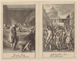 Pages 5 and 6 from Centifolium Stultorum, Follies by Daniel Nikolaus Chodowiecki