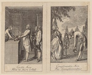 Pages 9 and 10 from Centifolium Stultorum, Follies by Daniel Nikolaus Chodowiecki