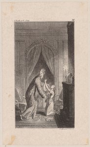Clarisse Pleads for the Preservation of Her Virtue and Honor by Daniel Nikolaus Chodowiecki