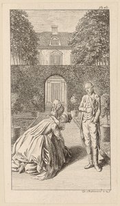 Mrs. W. Kisses Her Daughter, as Alexander Looks Down by Daniel Nikolaus Chodowiecki