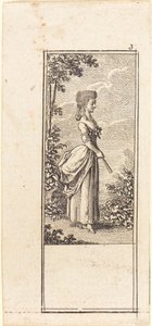 Girl with Fan, Facing Right