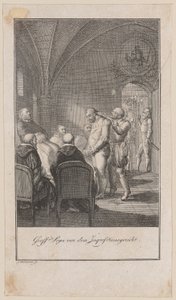 Count Sayn before the Inquisition Court by Daniel Nikolaus Chodowiecki