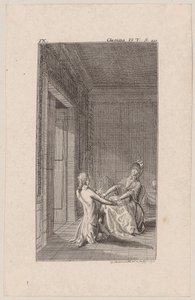Lovelace Presses Clarisse with His Proposals by Daniel Nikolaus Chodowiecki