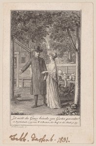 Pastor Sembach with his Daughter, Sheet 1 of the Series "The Call to the City" by Daniel Nikolaus Chodowiecki