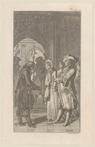 Peter the Great Presents a Bride to a Colonel by Daniel Nikolaus Chodowiecki